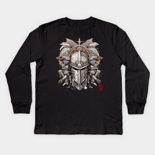 Knight helmet Kids Long Sleeve T-Shirt